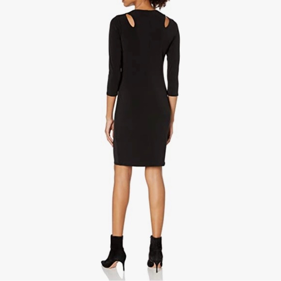 Velvet Brand Dress with Shoulder Cutouts (Navy) - Picture 2 of 6